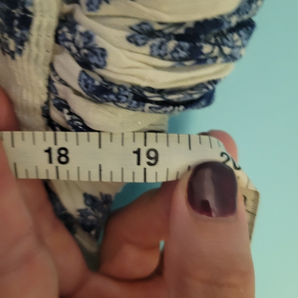 NWT J. Crew Blue & White Cropped Tank Top sz. 18 - Picture 7 of 8